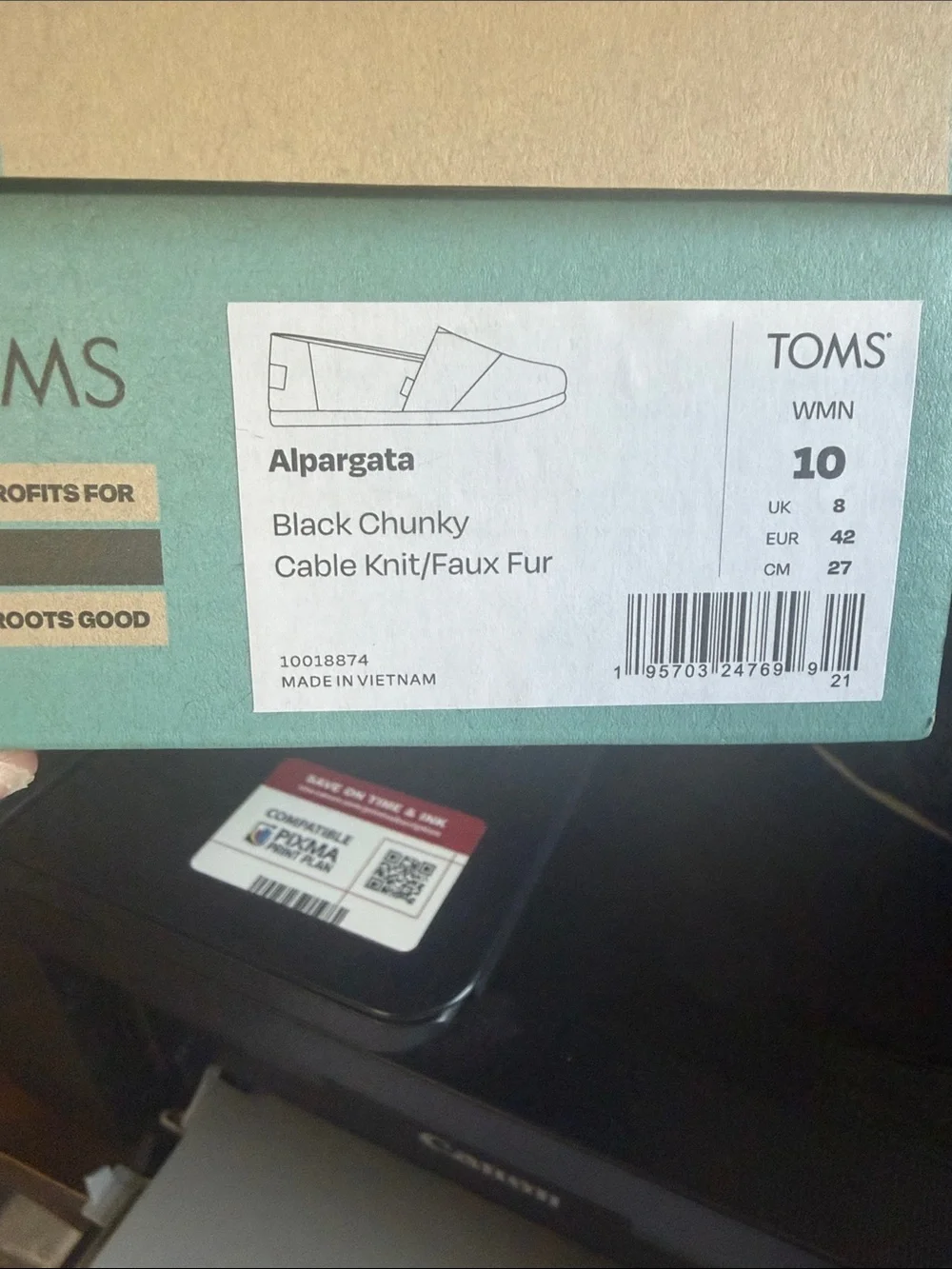 Toms Women's Black Knit Espadrilles